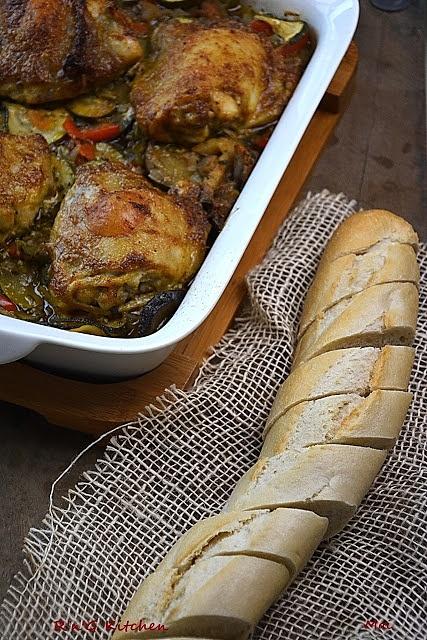 Kurczak pieczony na ratatouille