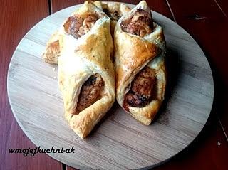 Roladki z kurczaka w cieście francuskim
