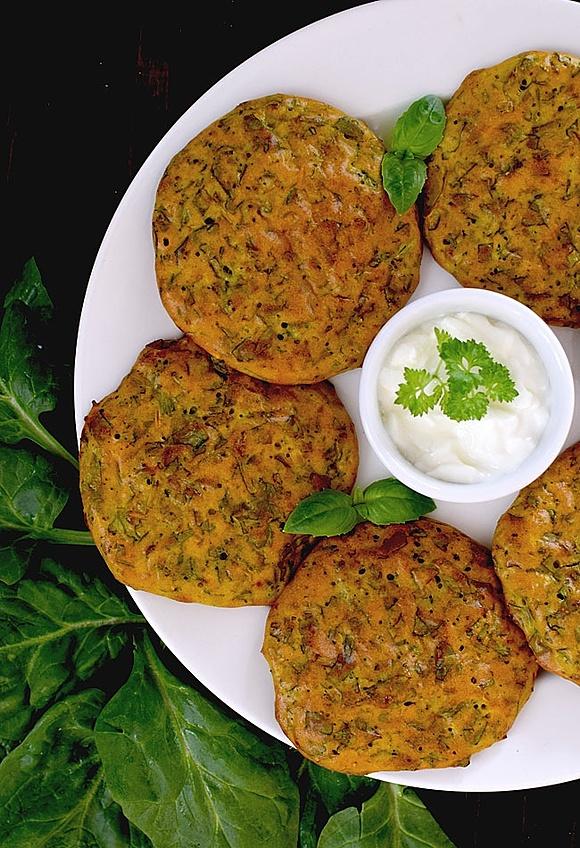 Fit placki ze szpinakiem pieczone, nie smażone