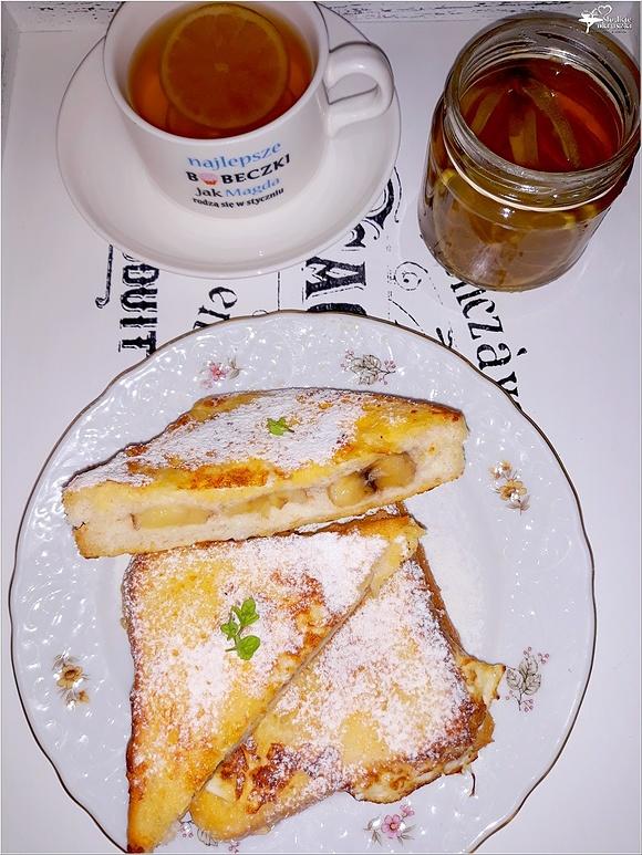 Bananowe tosty we francuskim stylu na słodko
