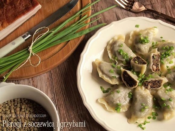 Pierogi z soczewicą i grzybami kuchnia podkarpacka