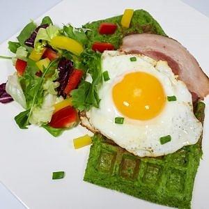 Zielone gofry keto, lchf, paleo bez glutenu i laktozy