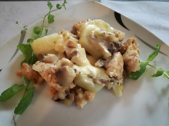 Zapiekanka z kurczakiem i ziemniakami