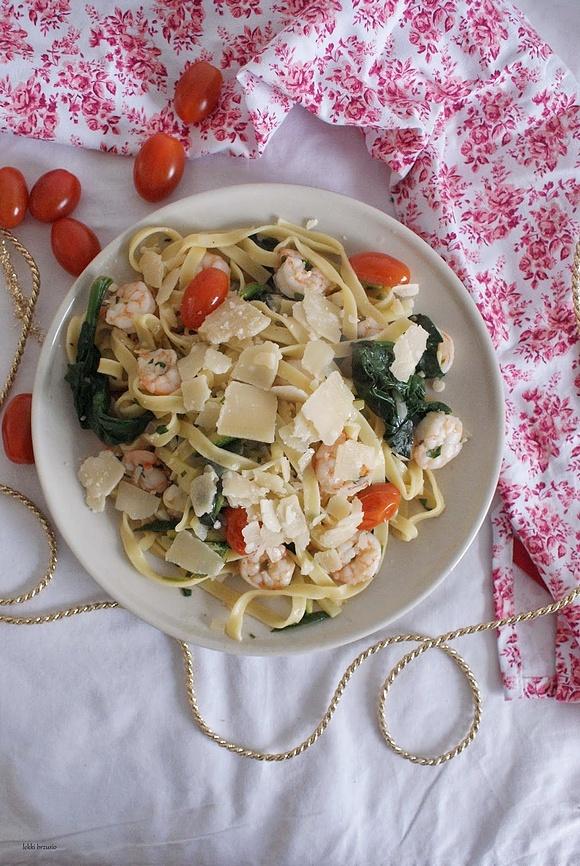Tagiatelle z krewetkami