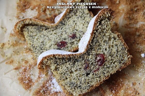 Jaglany piegusek bezglutenowe ciasto z makiem
