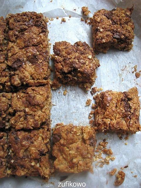 Bananowo-czekoladowy flapjack