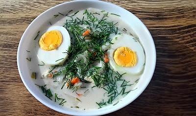 Zupa koperkowa z makaronem ryżowym