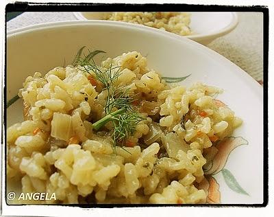 Risotto z białą rzepą i fenkułem