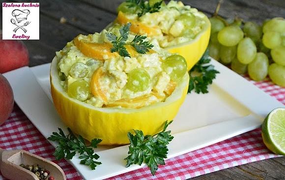 Owocowa sałatka z kurczakiem i melonem
