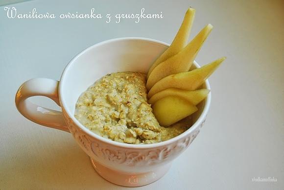 Owsianka waniliowa z gruszką