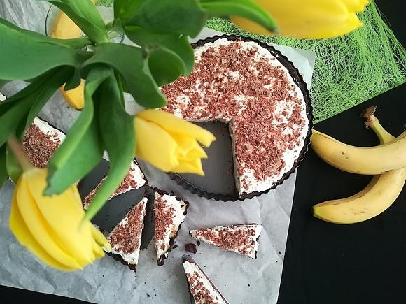 Tarta bananowa z kremem pâtissière