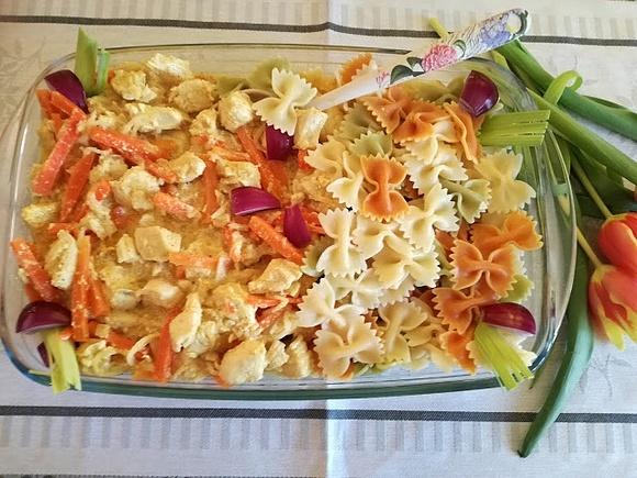 Kurczak curry z selerem i marchewką