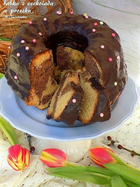 Babka z czekoladą w proszku ucierana