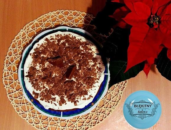 Brownie z wiśniami i kremem mascarpone