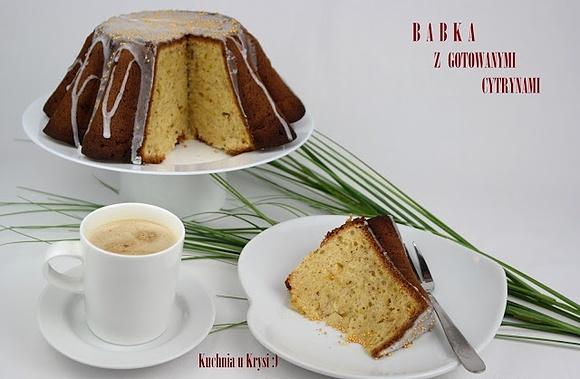 Babka cytrynowa z gotowanymi cytrynami