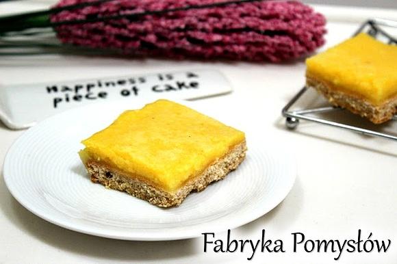 Cytrynowe kostki z kremem bez laktozy i glutenu