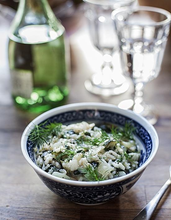 Zielone risotto z cukinią i szpinakiem