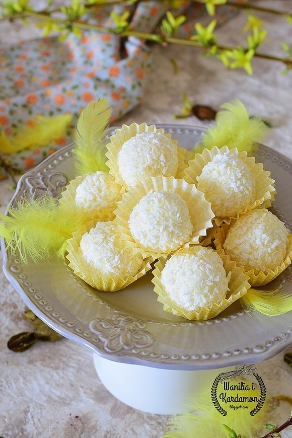 Mleczno cytrynowe trufle w kokosie