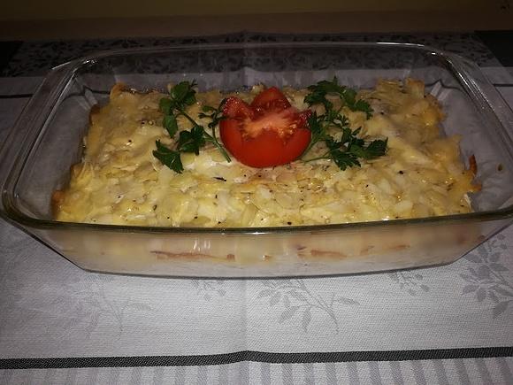 Drobiowa zapiekanka z migdałami