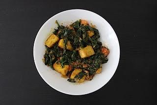 Indyjskie Saag z tofu