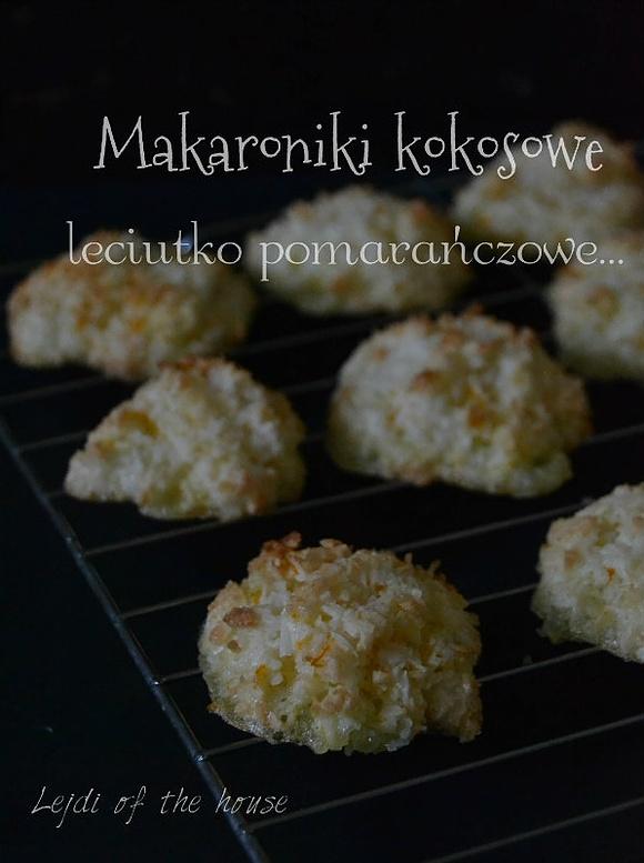 Makaroniki kokosowe ze skórką pomarańczową