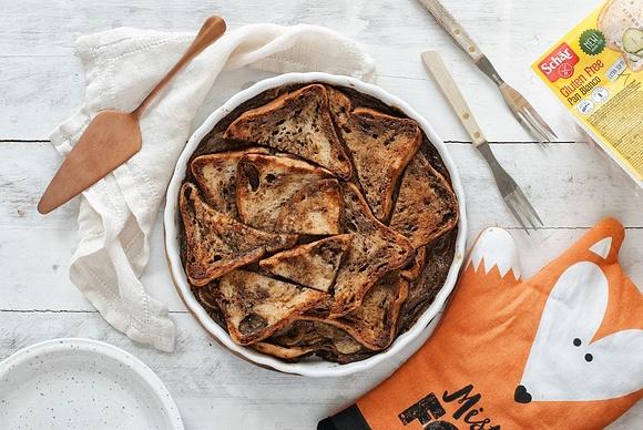 Kawowy pudding chlebowy bezglutenowe pieczywo Schär