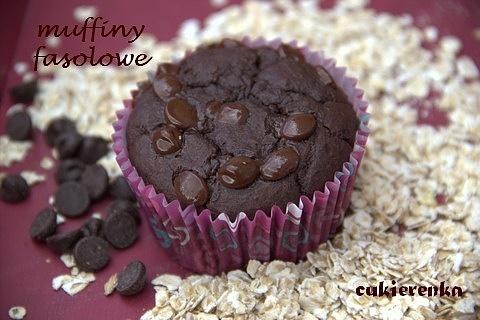 Muffiny fasolowe z czekoladą i kakao