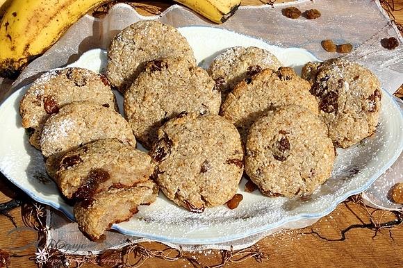 Bananowe ciasteczka z kleiku ryżowego bez cukru jajek i mąki