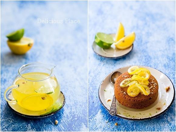 Ciasto sezamowe z syropem limoncello