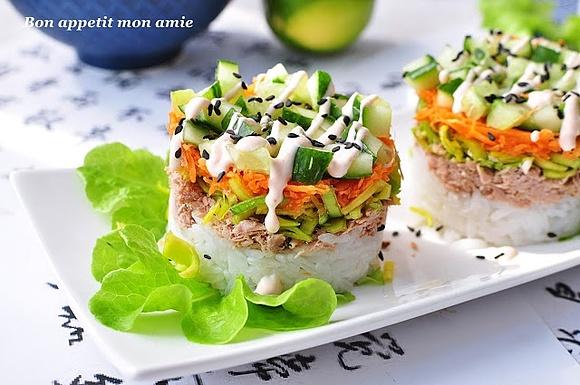Domowe oszukane sushi bez zawijania
