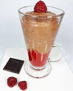 Mus czekoladowo-malinowy keto bez glutenu i cukru