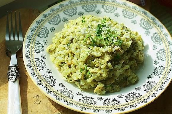 Risotto ze Szpinakiem i Kurczakiem