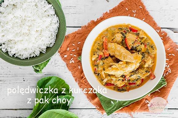 Polędwiczki z kurczaka z pak choy i papryką