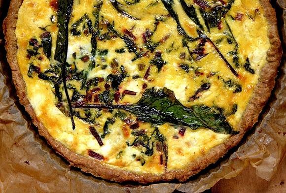 Tarta z liśćmi botwiny