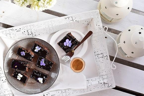 Brownie z rabarbarem