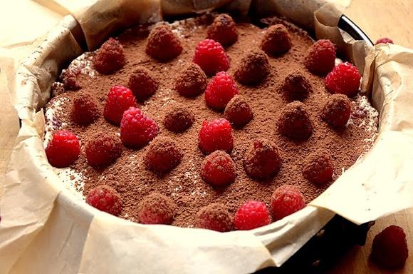 Banoffee pie z malinami