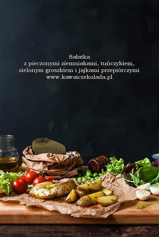 Sałatka z pieczonymi ziemniakami i tuńczykiem