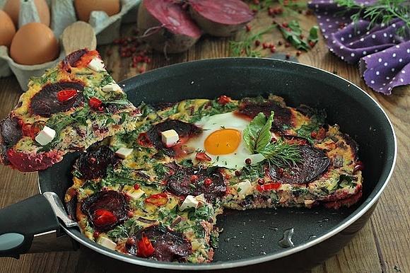 Schrzaniony omlet z botwiną