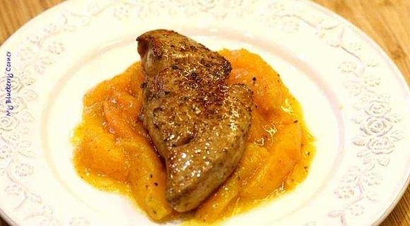 Foie gras z karmelizowanymi morelami