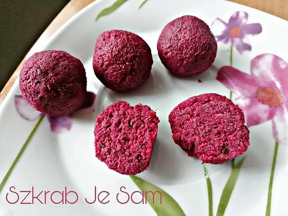 Pralinki z buraka bez cukru glutenu i jaj