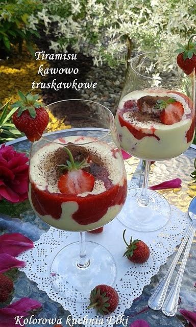 Tiramisu kawowo-truskawkowe