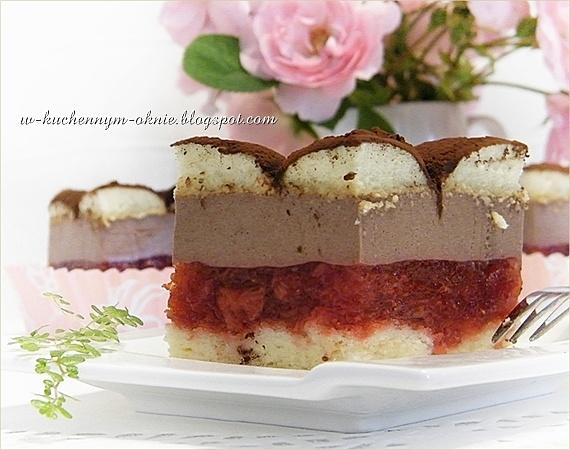 Ciasto a'la tiramisu z truskawkami