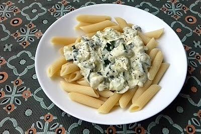 Makaron z cukinią w sosie z mascarpone