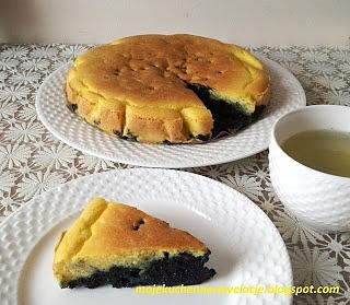 Ciasto z mąki kokosowej z borówkami bez cukru