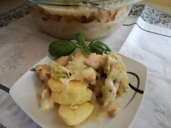 Gyros z młodą kapustką i kurczakiem