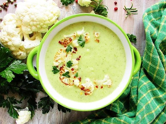 Zupa krem z pieczonego kalafiora i cukinii