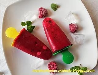 Sorbet malinowo-miętowy bez cukru na upały