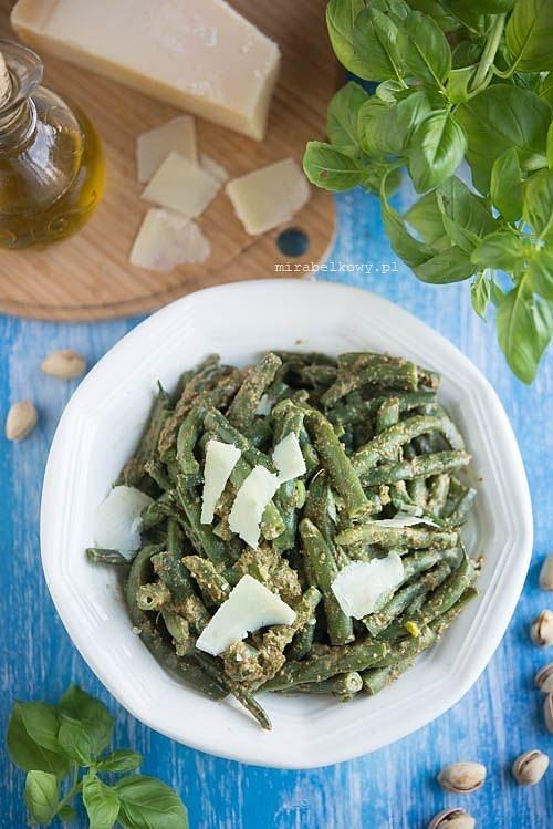 Fasolka szparagowa z pistacjowym pesto