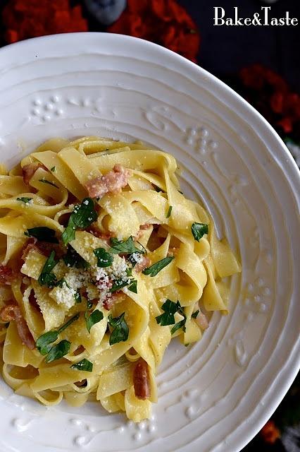 Carbonara - szybki i prosty makaron z jajkami i boczkiem
