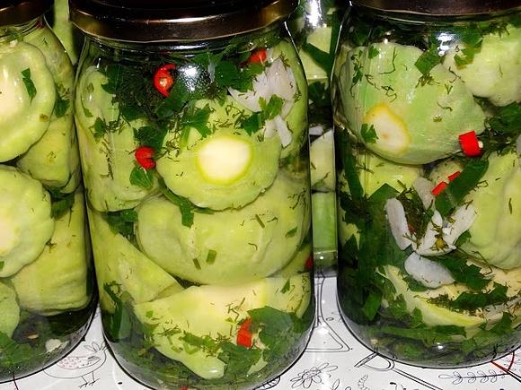 Marynowane patisony z chilli